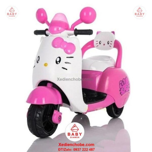Xe máy điện cho bé Vespa Mèo Kitty JB 198, 2-4 tuổi