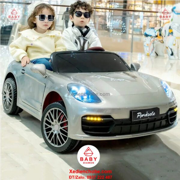 Xe điện trẻ em Porsche Panamera 2 chỗ ngồi AT 1719, 1-7 tuổi, tải 45 ký