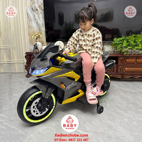 Xe mô tô điện trẻ em R15, 3-8 tuổi, tải tối đa 35 kí
