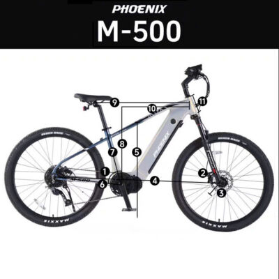 Xe đạp điện trợ lực Phoenix M500, Mid Drive, Pin Rời
